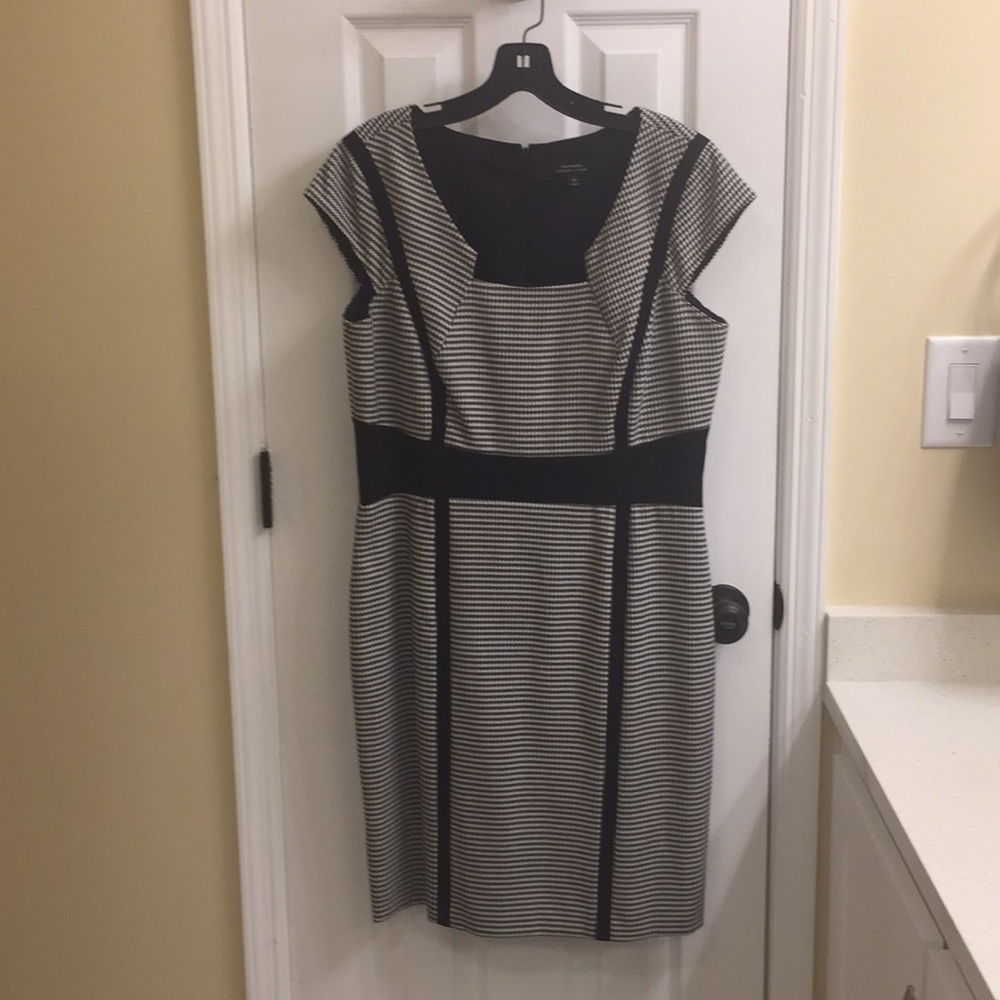Tahari Arthur Levine Houndstooth dress.